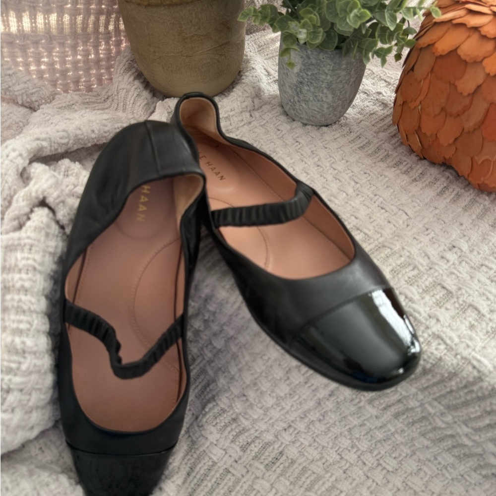 Cole Haan Black Leather Flats